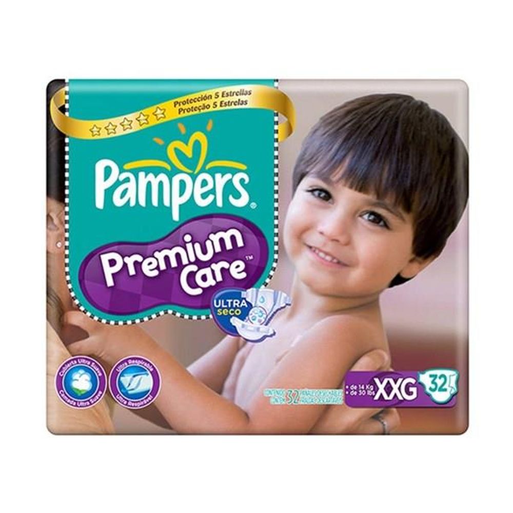 Fralda Pampers Premium Care Mega Xxg 32 Unidades Farma 22