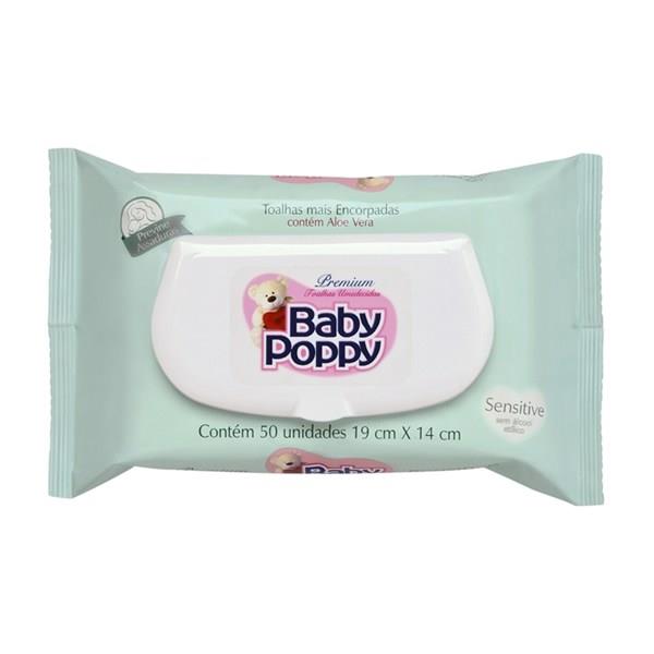 TOALHAS BABY POPPY SENSITIVE C/50UNID