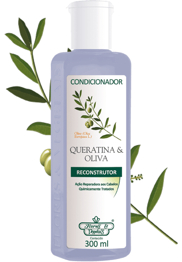 Condicionador Flores e Vegetais Queratina & Oliva Reconstrutor 300ml