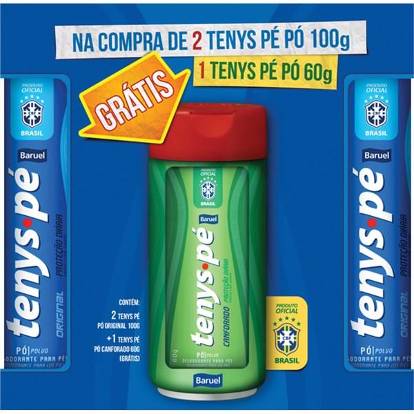 Talco Antisséptico Baruel Original 2 x 100g Grátis Canforado 60g