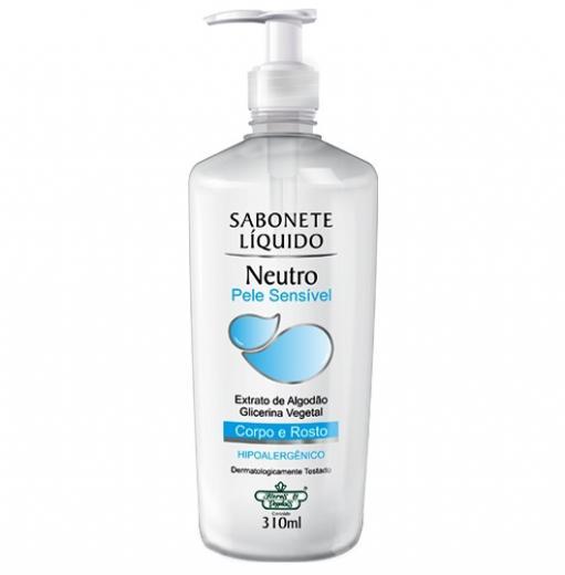 Sabonete Líquido Flores Vegetais Neutro Pele Sensível 310ml