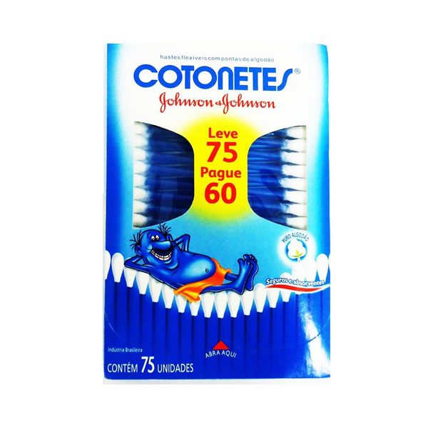 Hastes Flexíveis Johnson Cotonetes Leve 75 Pague 60 unidades