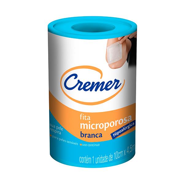 Fita Microporosa Cremer Branca Hipoalérgica 10cm x 4,5m