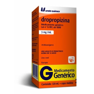 Dropropizina 3mg Xarope 120ml Genérico Uniao Química