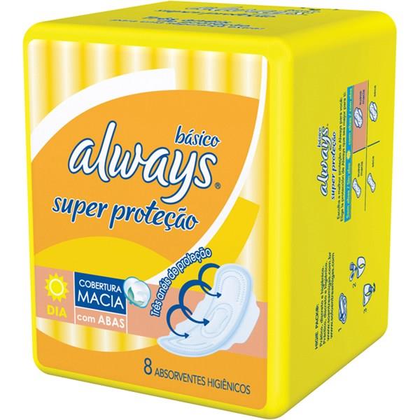 Absorvente com Abas Always c/ 8 Básico Suave