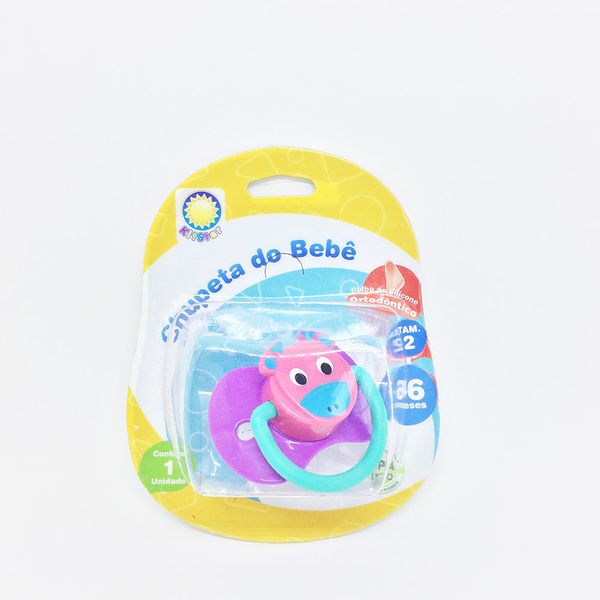 Chupeta Kitstar Ortodôntico Bichos 3D Vaquinha + 6 meses Tam 2