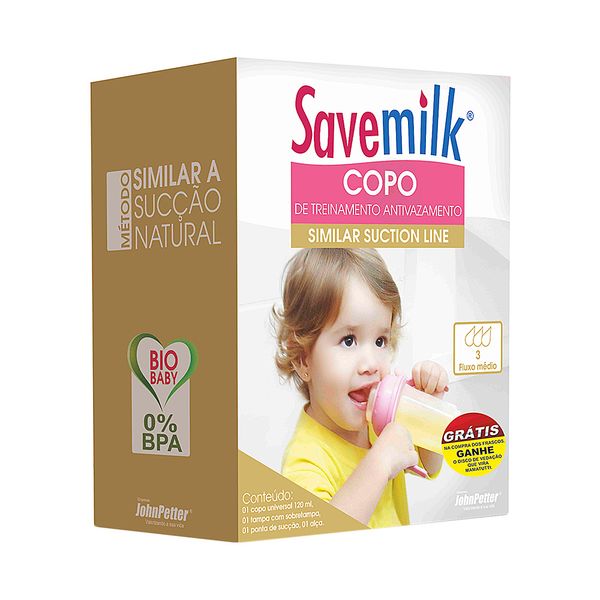 Copo Antivazamento Rosa SaveMilk 120ml