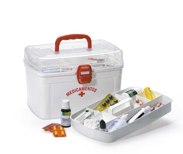 Frasqueira Medicamentos Kit Primeiro Socorros Tamanho Grande 28 X 18 X 19CM
