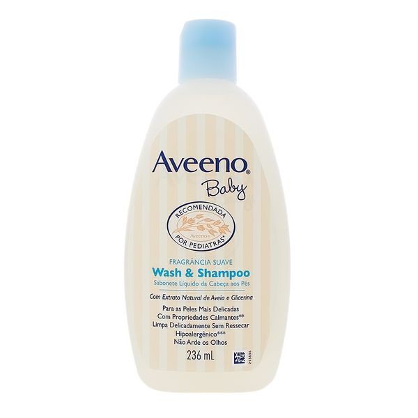 Aveeno Baby Sabonete Líquido Cabelos e Corpo Suave 236ml