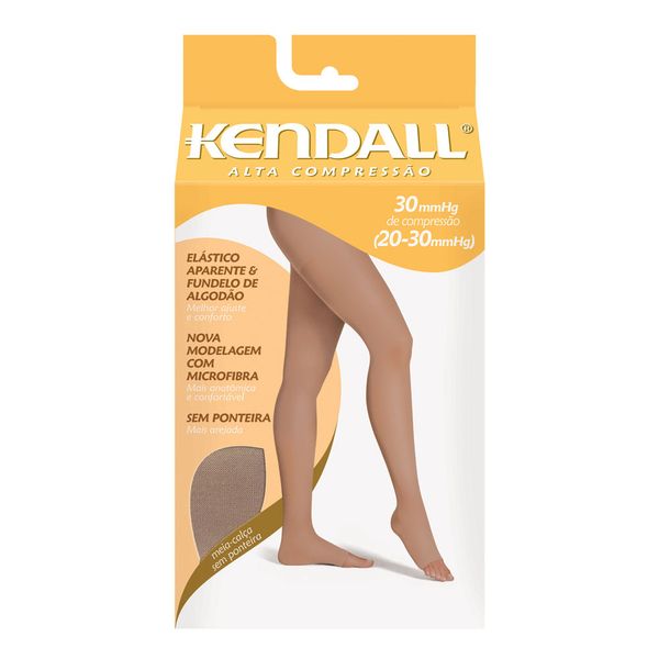 Meia Calça Kendall Alta Compressão Sem Ponteira P Mel