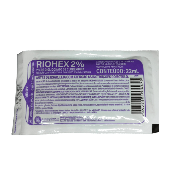 Riohex 2% Escova Esponja 22ml