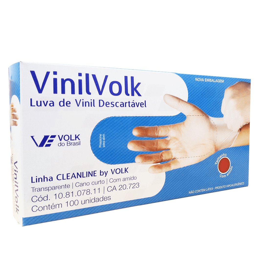 LUVA VINIL VOLK C/AMIDO G C/UNID