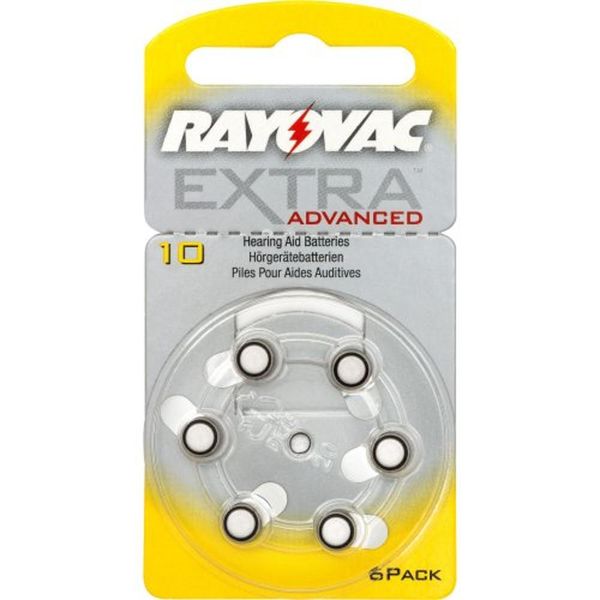 Pilha Auditiva 10 Rayovac Extra Advanced 1,4v 6un