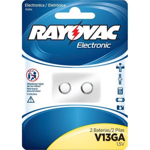 Bateria Alcalina Rayovac V13GA 1,5V 2un