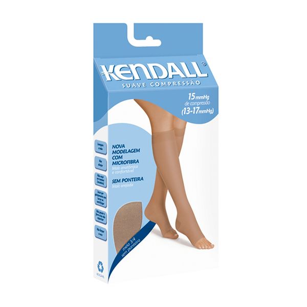 Meia 3/4 Sem Ponteira Kendall Suave Compressão Mel