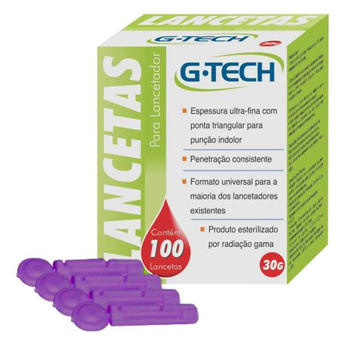 Lancetas G-Tech 30G 100 Unidades