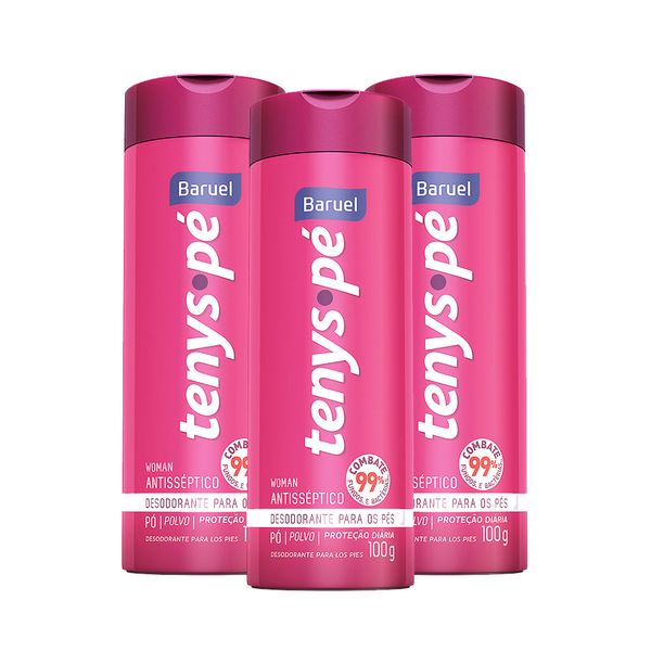 Kit Desodorante para os Pés Tenys Pé Woman 100g Leve 3 Pague 2
