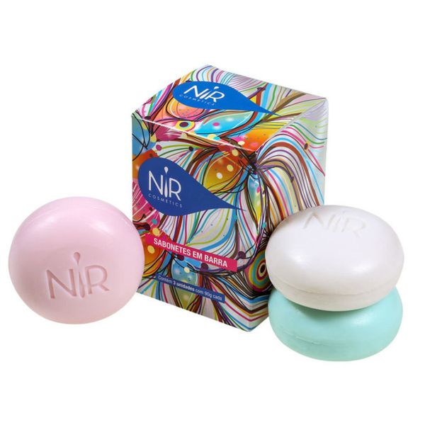 Kit Sabonetes em Barra Nir Cosmetics Misto 3 Unidades