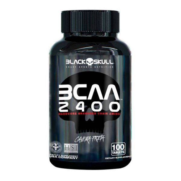 BCAA 2400 Black Skull Caveira Preta 100 tabletes