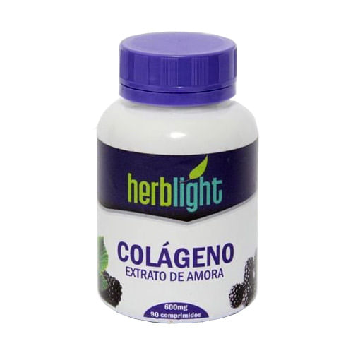 Colágeno Hidrolisado Herblight Extrato de Amora 90 Comprimidos