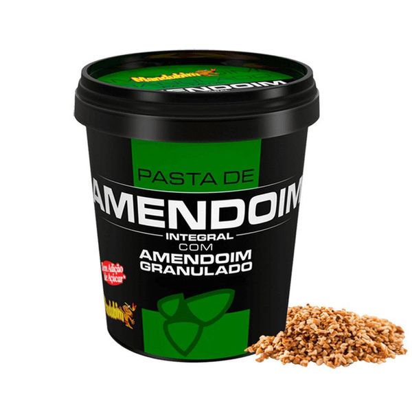 Pasta de Amendoim Integral com Amendoim Granulado Mandubim 1002g