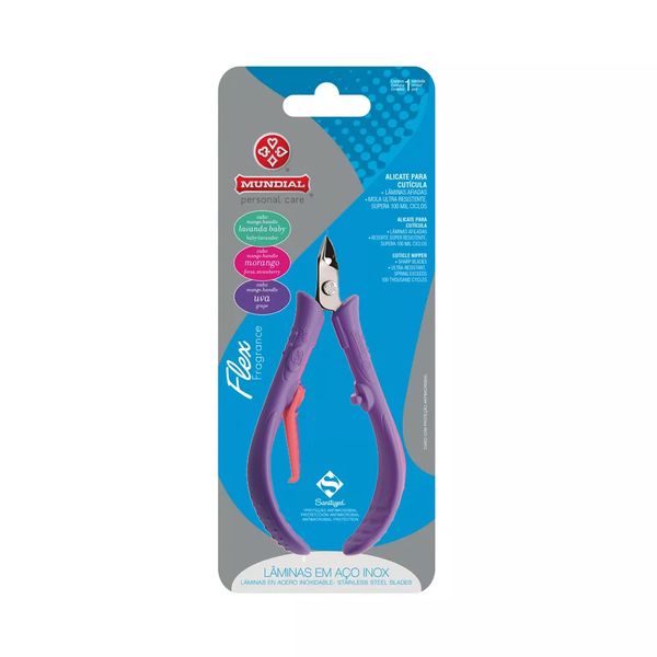 Alicate de Cutícula Mundial Flex Fragrance Lilás Uva