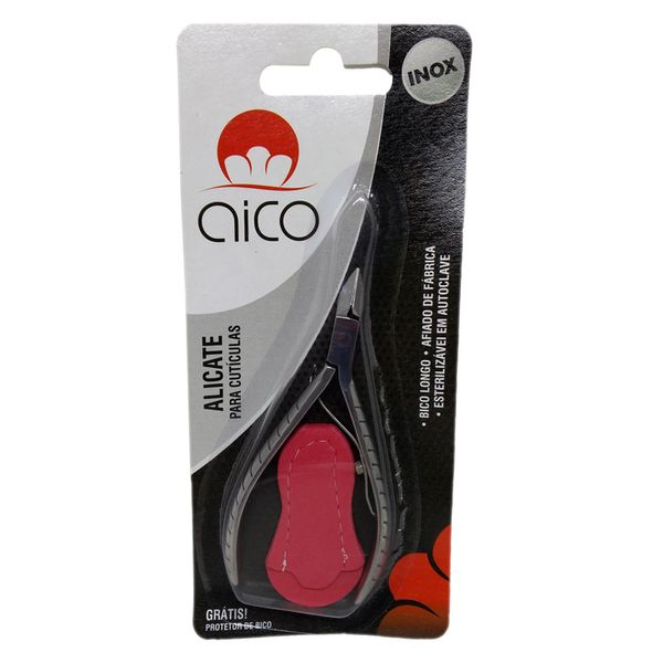 Alicate de Cutícula Aico Inox Bico Longo