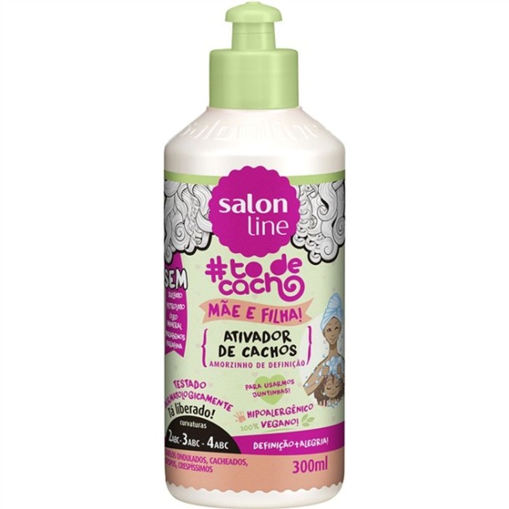Ativador De Cachos Salon Line Mae E Filha Hipoalergenico Vegano 300ml Farma 22 Ativador De Cachos Salon Line Mae E Filha Hipoalergenico Vegano 300ml Farma 22