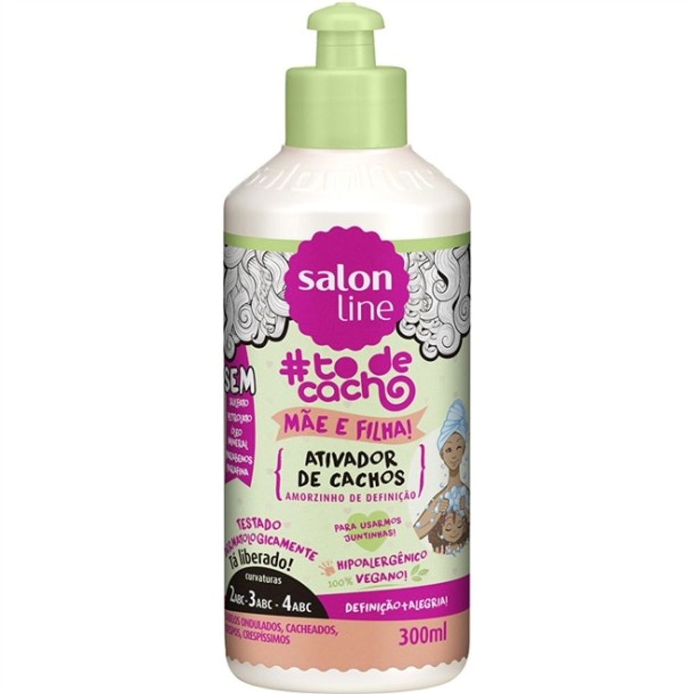 Ativador De Cachos Salon Line Mae E Filha Hipoalergenico Vegano 300ml Farma 22