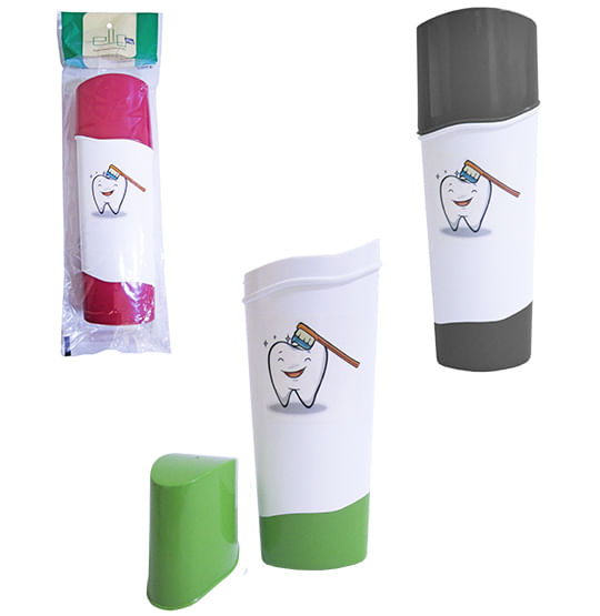 Porta Kit Dental Para Viagem 1 Unidade Cores Sortidas