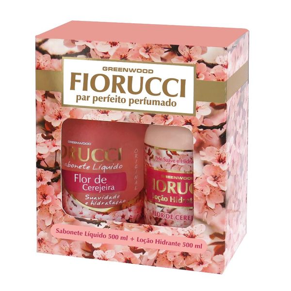Kit Fiorucci Flor De Cerejeira Sabonete Líquido 500ml + Loção Hidratante 500ml