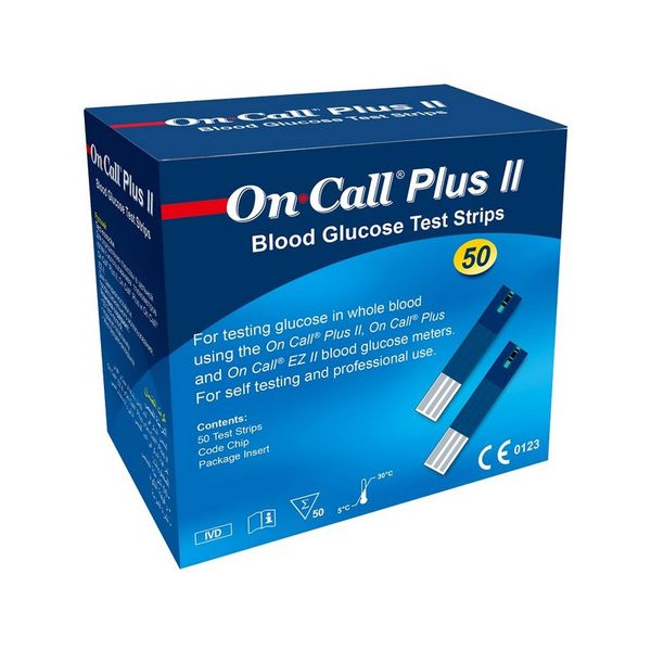 Tiras para Teste de Glicemia On Call Plus II 50 Unidades