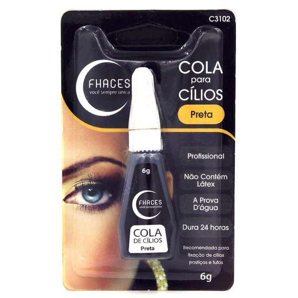 Cola para Cílios Fhaces Preta 6g C3102