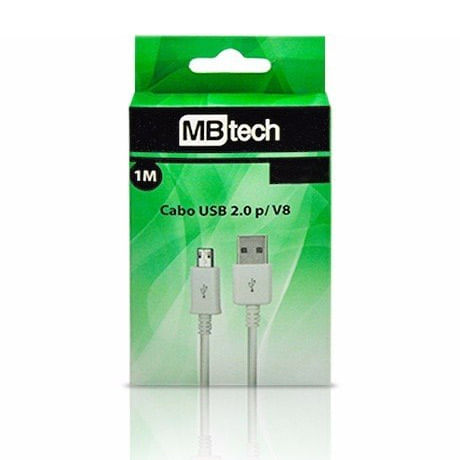 Cabo Micro USB X USB MB Tech 1m Branco