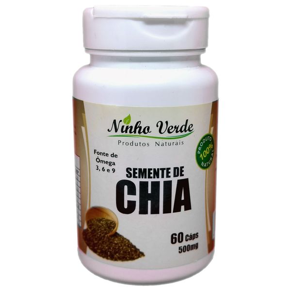 Semente de Chia 500mg Ninho Verde 60 Cápsulas