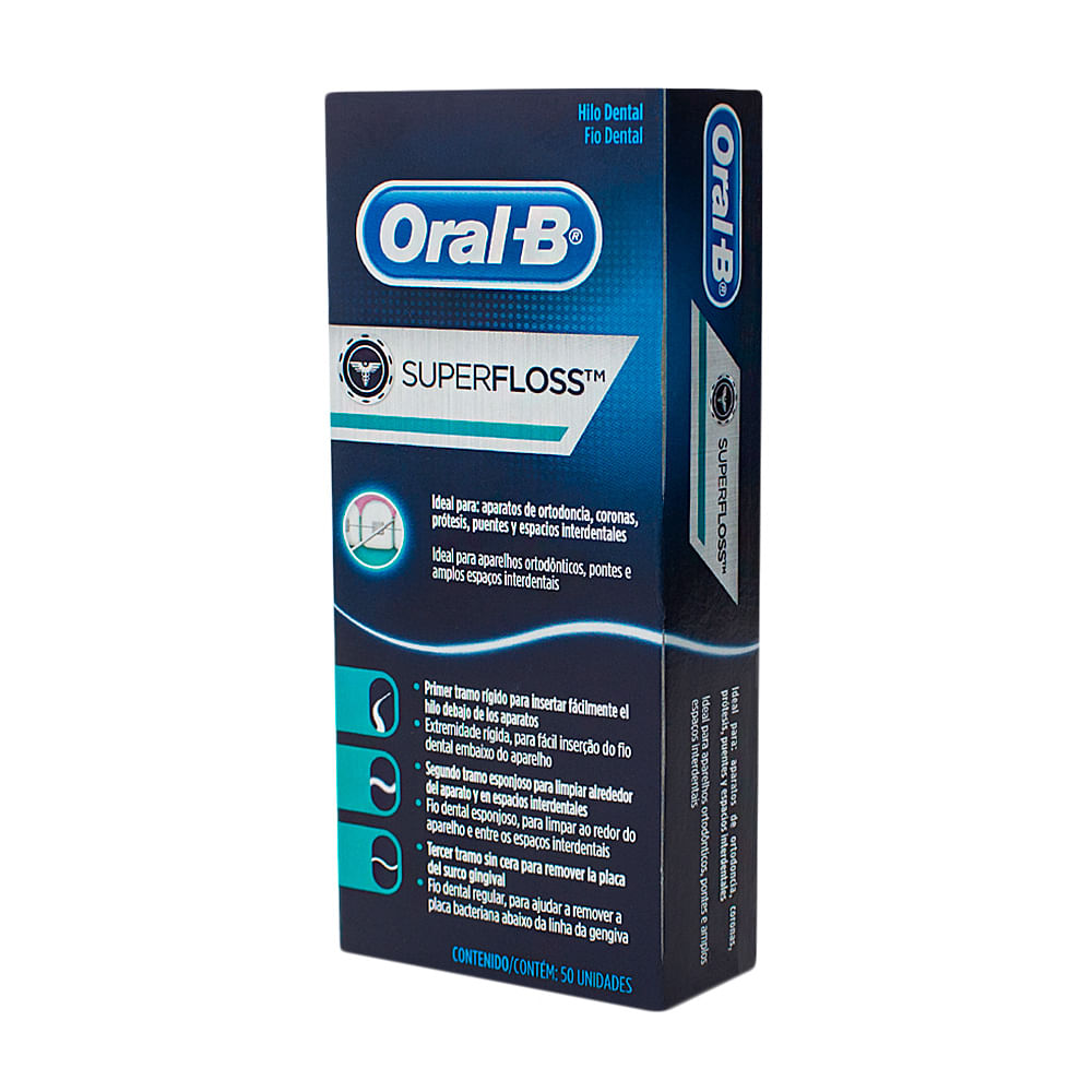 Fio Dental Oral B Super Floss 50 Unidades - Farma 22