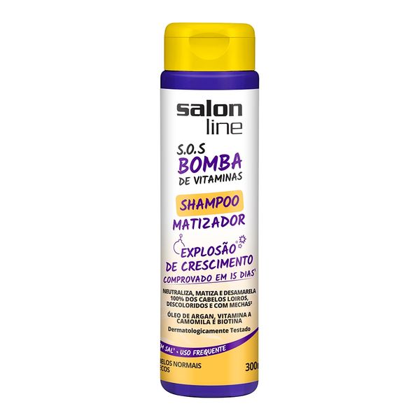 Shampoo Salon Line S.O.S Bomba Matizador para Cabelos Normais a Secos 300ml