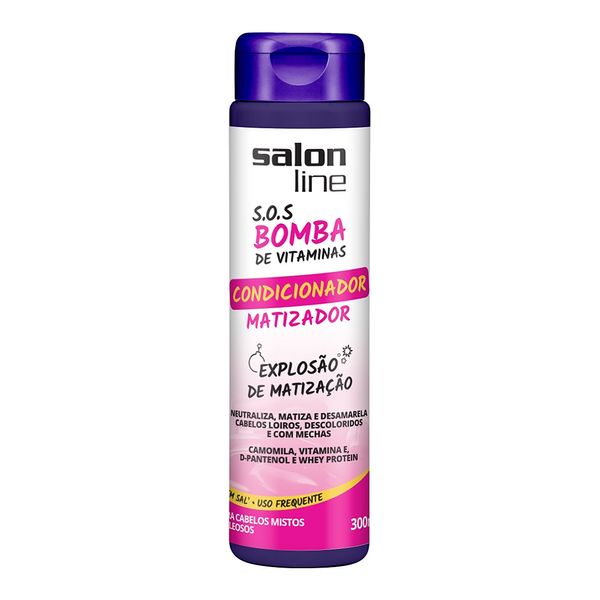 Condicionador Salon Line S.O.S Bomba Matizador para Cabelos Mistos a Oleosos 300ml
