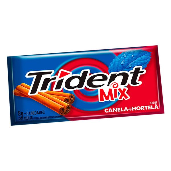 Chiclete Trident Mix Canela e Hortelã 8g 5 Unidades
