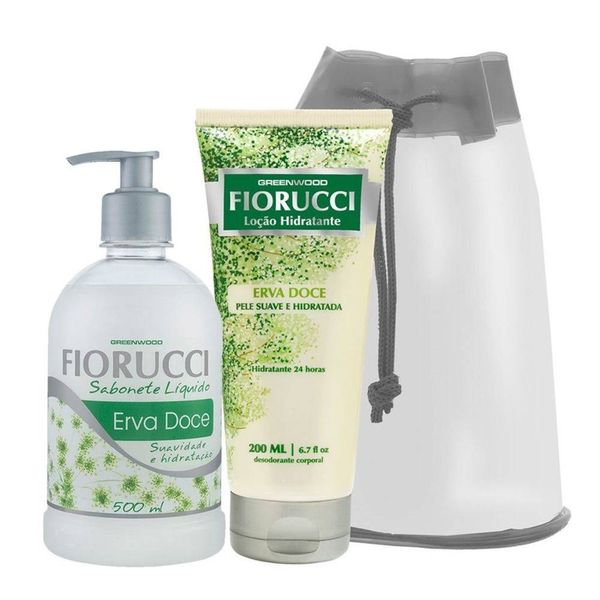 Kit Sabonete Líquido + Loção Hidratante Fiorucci Erva Doce