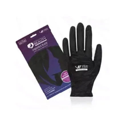 Luva Nitrílica Protection For Beauty Sensivolk Black Cor Preta Tamanho G 10 Unidades