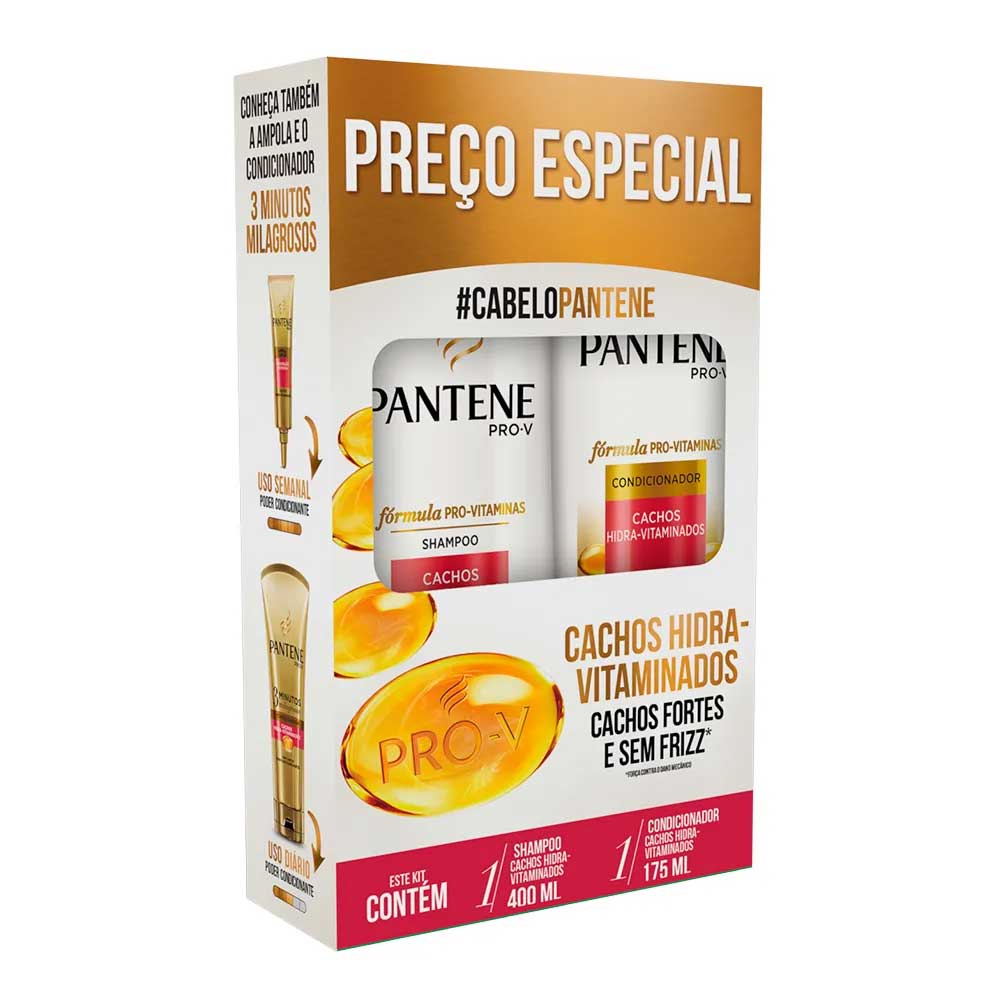 KIT SH400ML+COND175ML PANTENE CACHOS HIDR