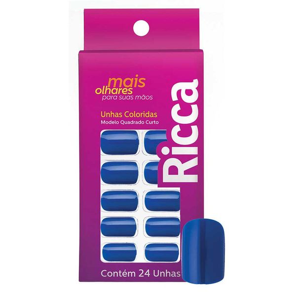 Unhas Postiças Ricca Azul Royal