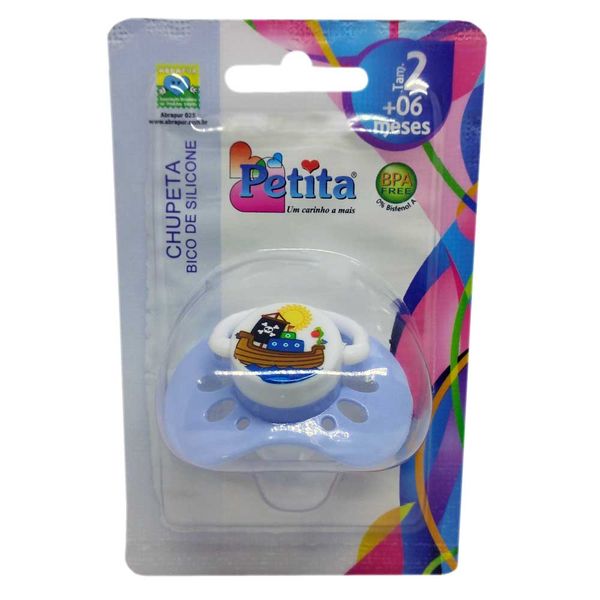 Chupeta Petita Bico de Silicone Tamanho 2 Maior de 6 Meses Cores Sortidas