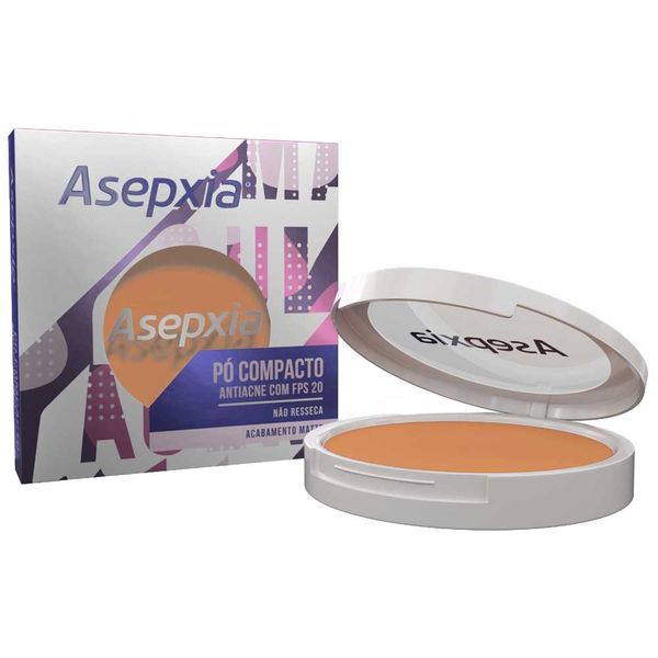 Asepxia Pó Compacto Antiacne FPS20 Marrom 10g
