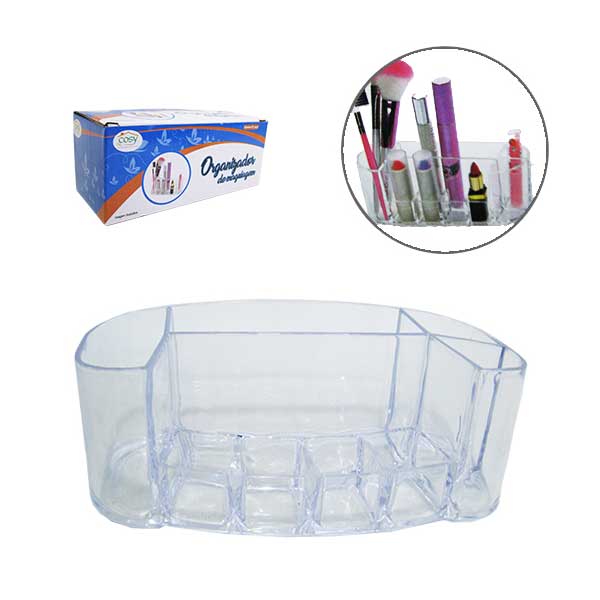 Organizador de Maquiagem de Acrilico Cosy Oval com 8 Cavidades