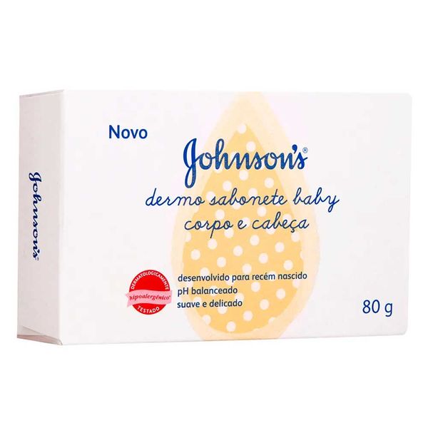 Sabonete Johnsons Dermo Baby Corpo E Cabeça 80g
