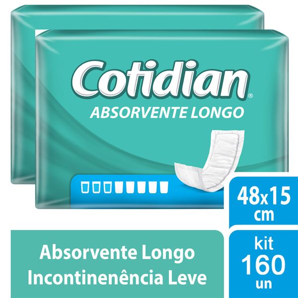 Kit Absorvente Geriátrico Cotidian Longo 160 unidades