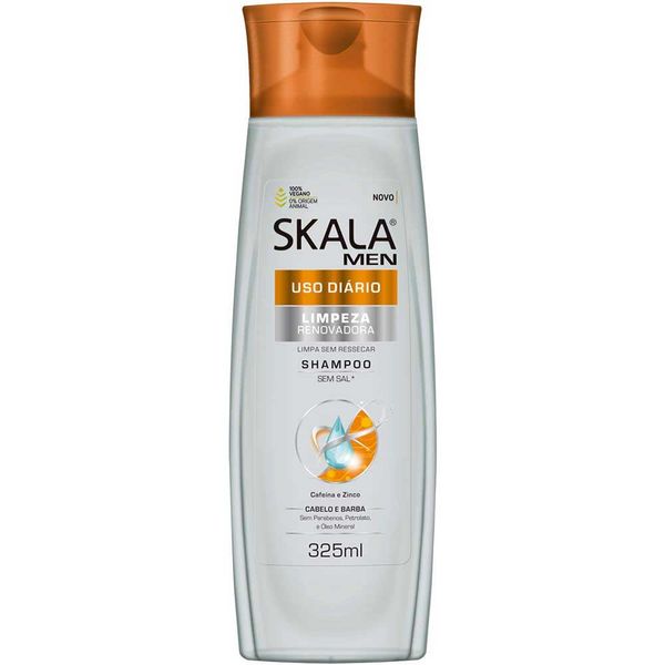 Shampoo Skala Men Uso Diário Limpeza Renovadora 325ml
