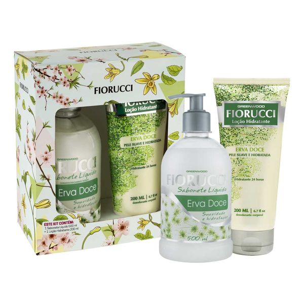 Kit Fiorucci Par Perfeito Erva Doce Sabonete Líquido 500ml + Loção Hidratante 200ml